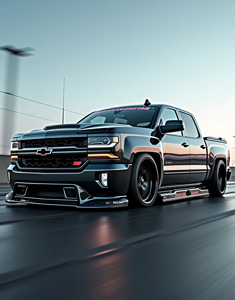 Chevrolet tornado corsa pick up year 2007 tuning offset rims and zamurai style racing body kit