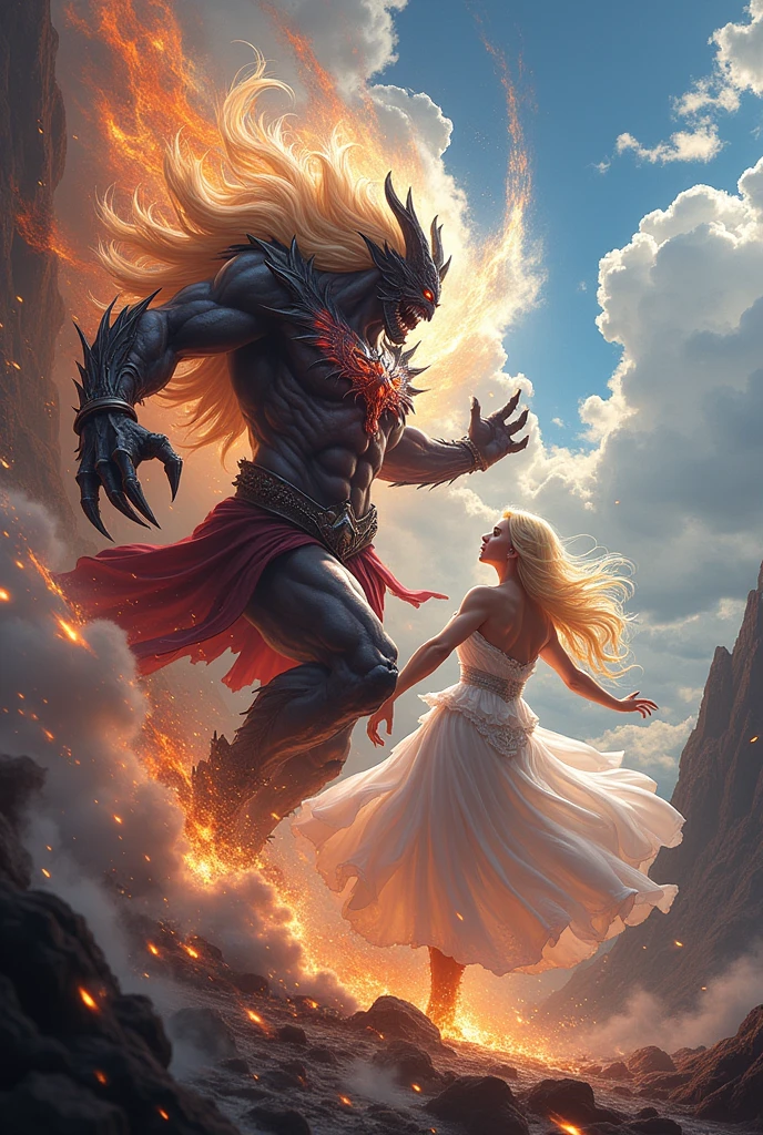 Meliodas Assault mode fights a goddess