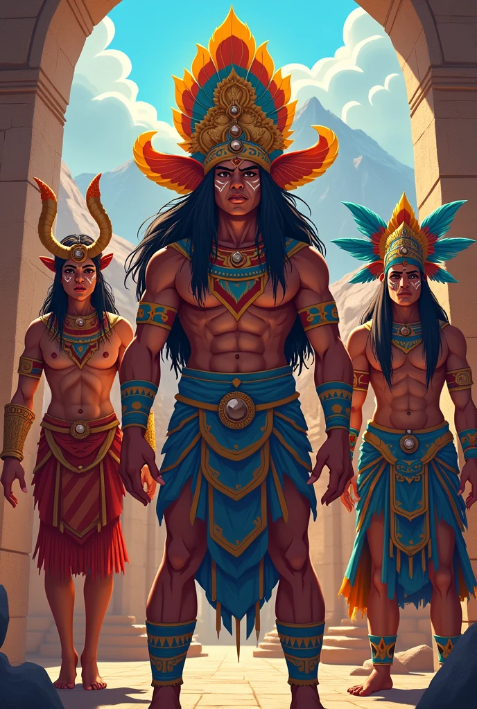 Animated Peruvian Inca Gods