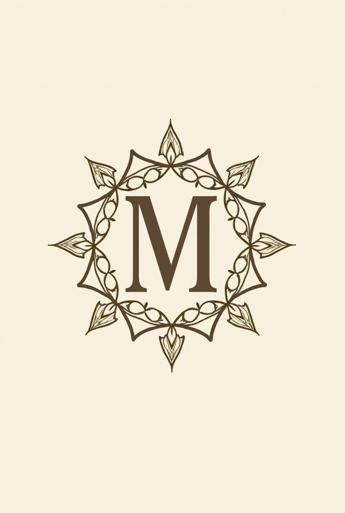 A family emblem resembling the reign of Mughal emperors throughout history and the love of Islamic Art, culture, and calligraphy. modern, minimalist, elegant and luxurious.
With the initial M and flower