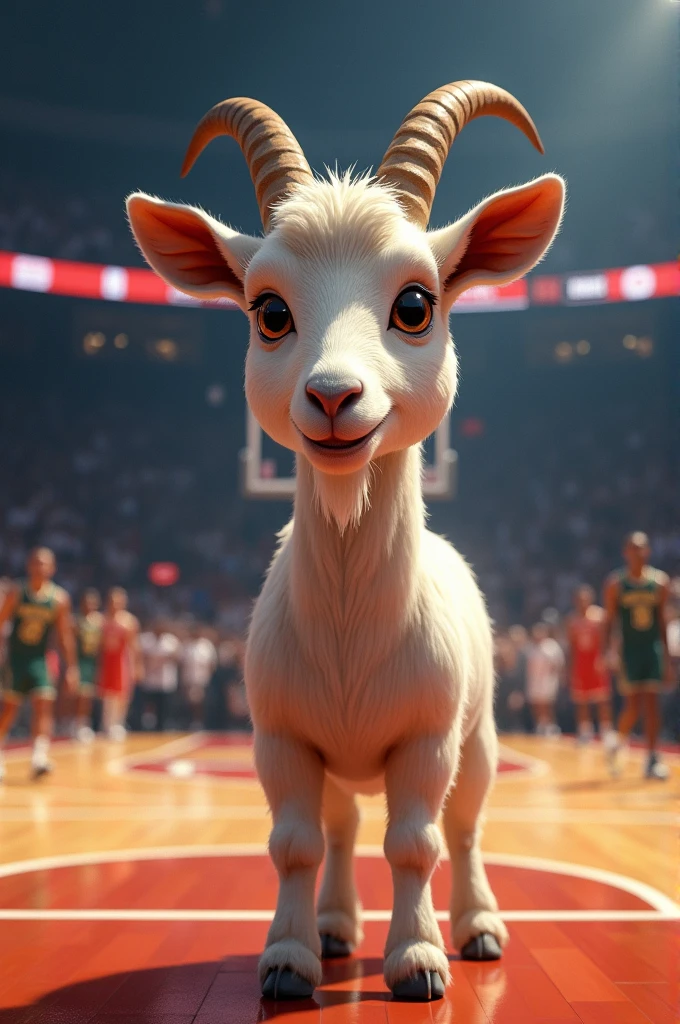 A picture saying choose your GOAT with an nba background