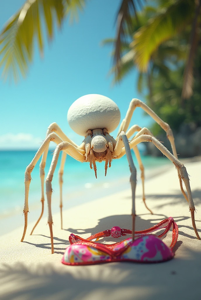White spider and bikini