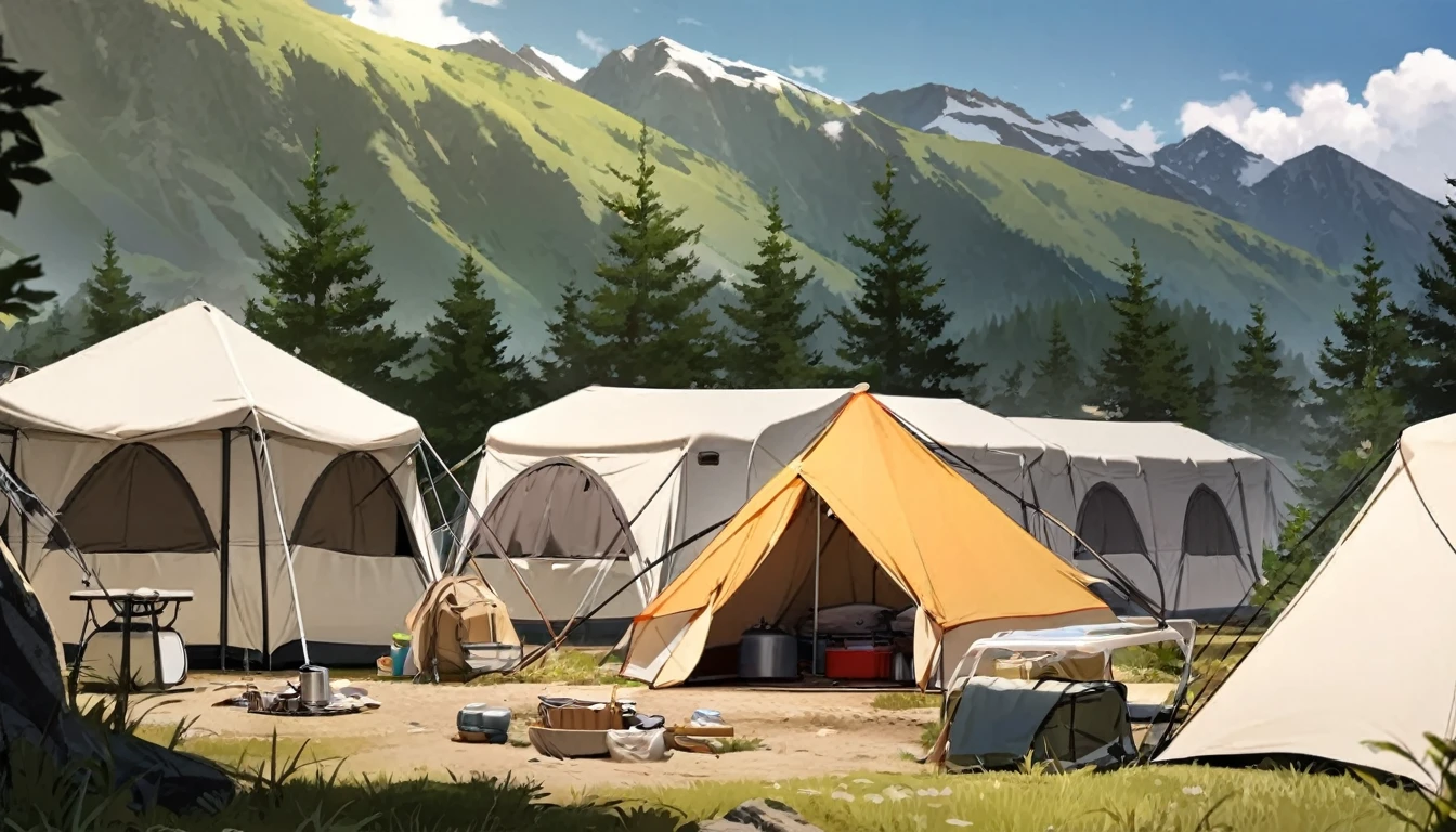 background,camp site,In the mountains