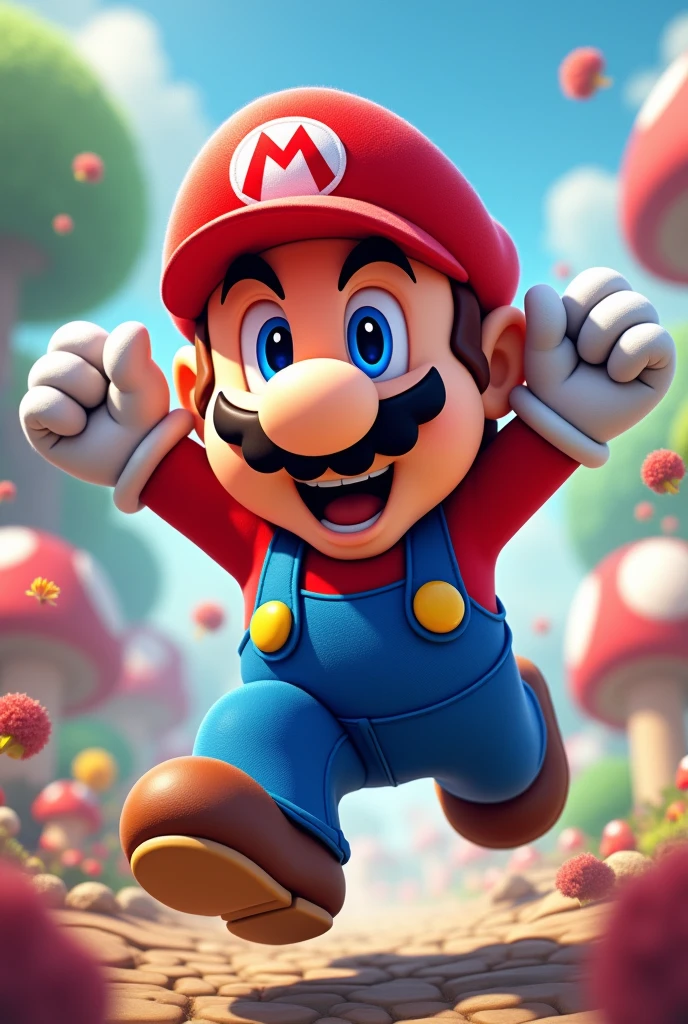 Mario surprised, top happy 
