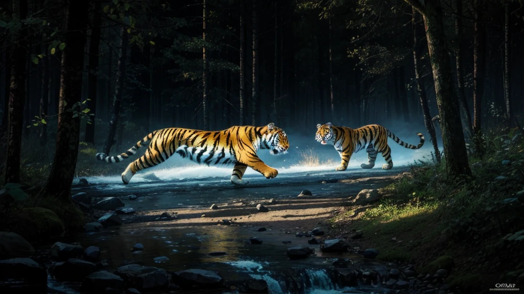 tigre Branco, tigre, Realistic Tiger, Path, God's Heaven, The power of god, God's Realm, clouds, Fogo heavenly, powers, Blue Fire, Fire Arrows, Rivers of water, Waterfalls, forst, Cedars, Greater Power, natureza photorrealistic, Beauthfull, Blue Thunder, fire azul, Realistic fire azul, realistic thunder, electrical screws, realistic detailed 8k, 16K Realistic Detail, hard, Detailed Realistic Color, Detailed realistic thunder, fire azul Realistic 8K, Cores photorrealistic 8K, 8K detailed colors, Nitidez photorrealistic 8K, ULTRAHD Photorealism, Divine fire azul, Divine Electric Blue Thunder, Sombras photorrealistics 8K, Textura photorrealistic, naturals, heavens, heavenly, sky night, céu de Beauthfull, the night, majestic, majestic Sky, naturalsmente posh, thunders, Sky thunders, Divine thunder, Linda, golden, starlight, Heavenly Bolts, villany azul, Blue Screws, Rendering, photorrealistic, ultra high definition, 4K, detailed textures, thunder, detailed shadows, detailed colors, naturals Linda, Great Divine, detailed contrast, realistic contrast, high resolution, detailed colors, realistic detailed 16K, 8K high definition, detailed contrast, realistic contrast, high resolution, detailed colors, fire, villany, realistic detailed, posh,