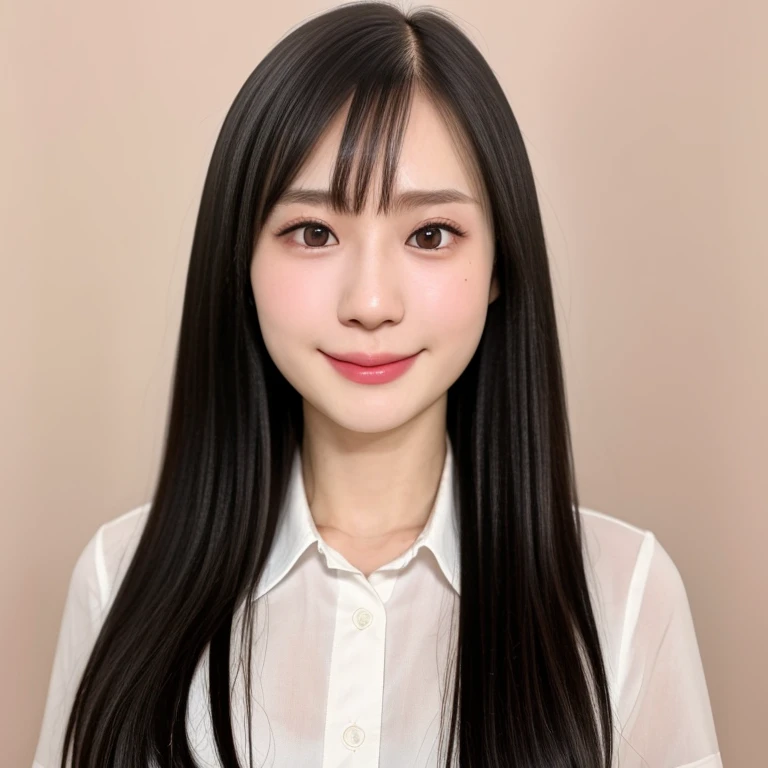(28 years old,Beautiful Japanese,Round face、Seems kind、Iris、 ,(Black Hair),(Medium Long Hair),high quality、masterpiece:1.2,(Genuine、photo Genuine:1.4),break,blouse,have a necklace,Overjoyed,Open your mouth