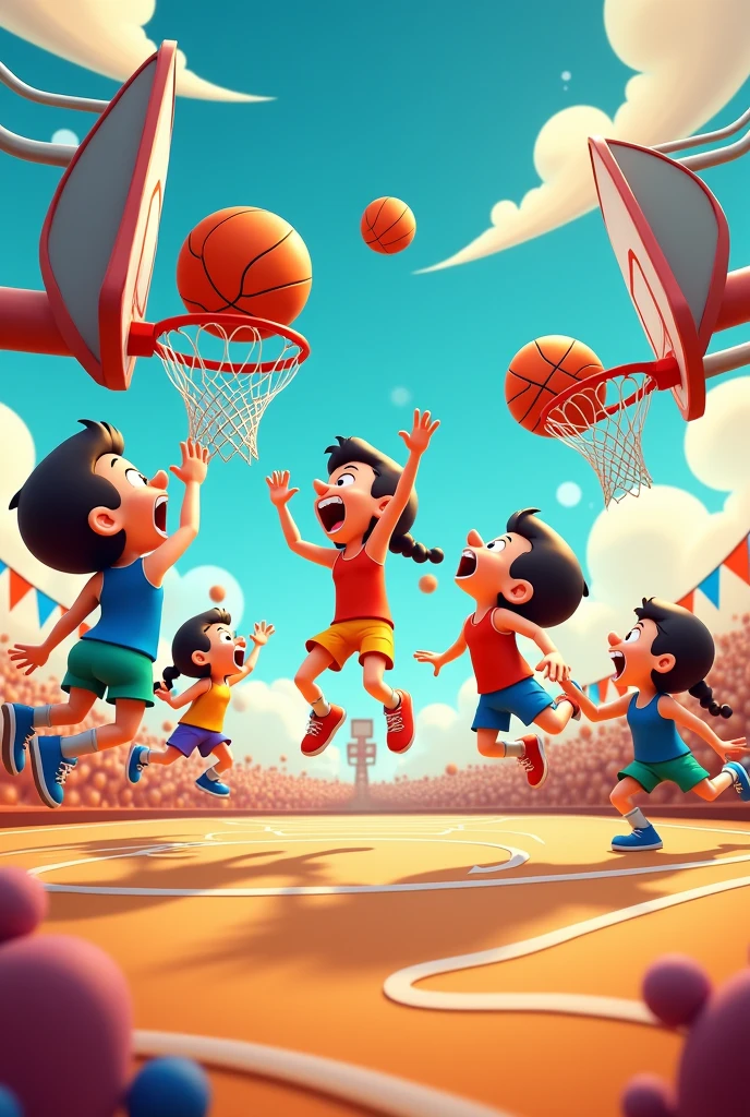 just cartoon style basketball table
