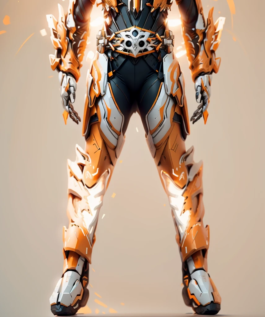 Mainly orange，Use white as a secondary color，Keep the original image，No changes made，Keep the original image，Can become brighter White and orange，White and orange are the main colors，White and orange，Some White and orange，White and orange（Ensure its layering and armor texture）