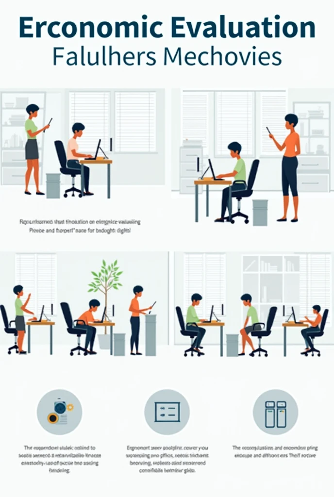 An image representing the methodology for ergonomic evaluation in an office