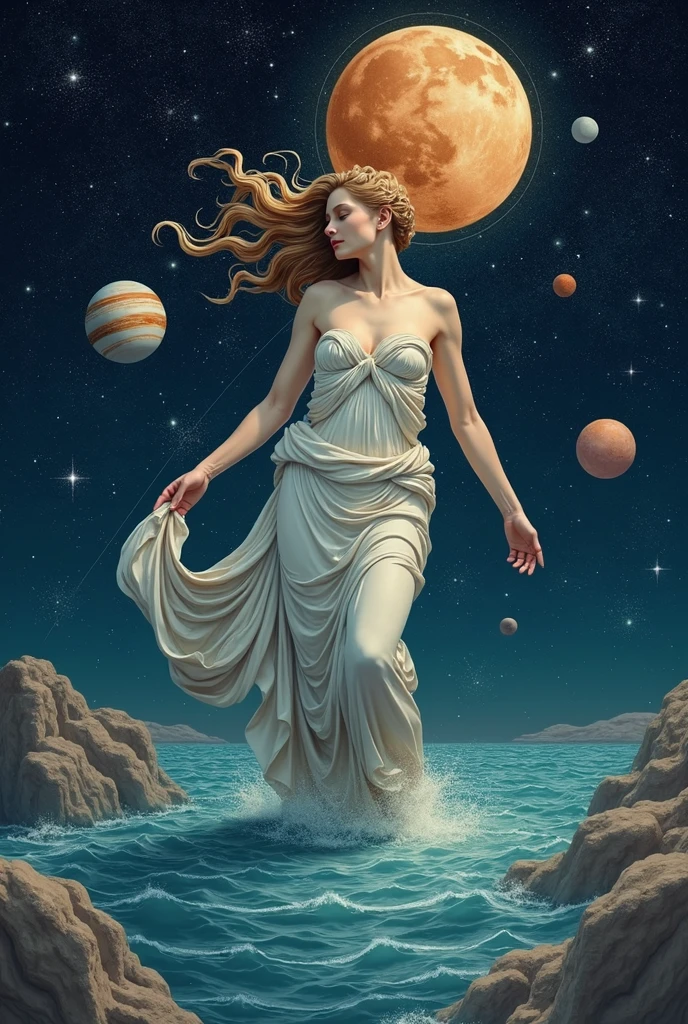 Birth of Venus 🪞#venus #aphrodite #water #art #artaesthetic #women #stars #femalepower #romance #godess #wallpaper #mythology #constellations #planets