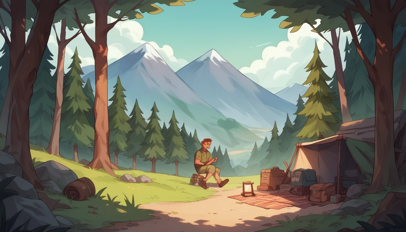 background,camp site,In the mountains