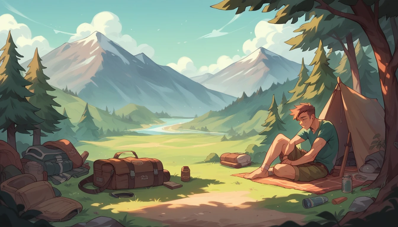 background,camp site,In the mountains