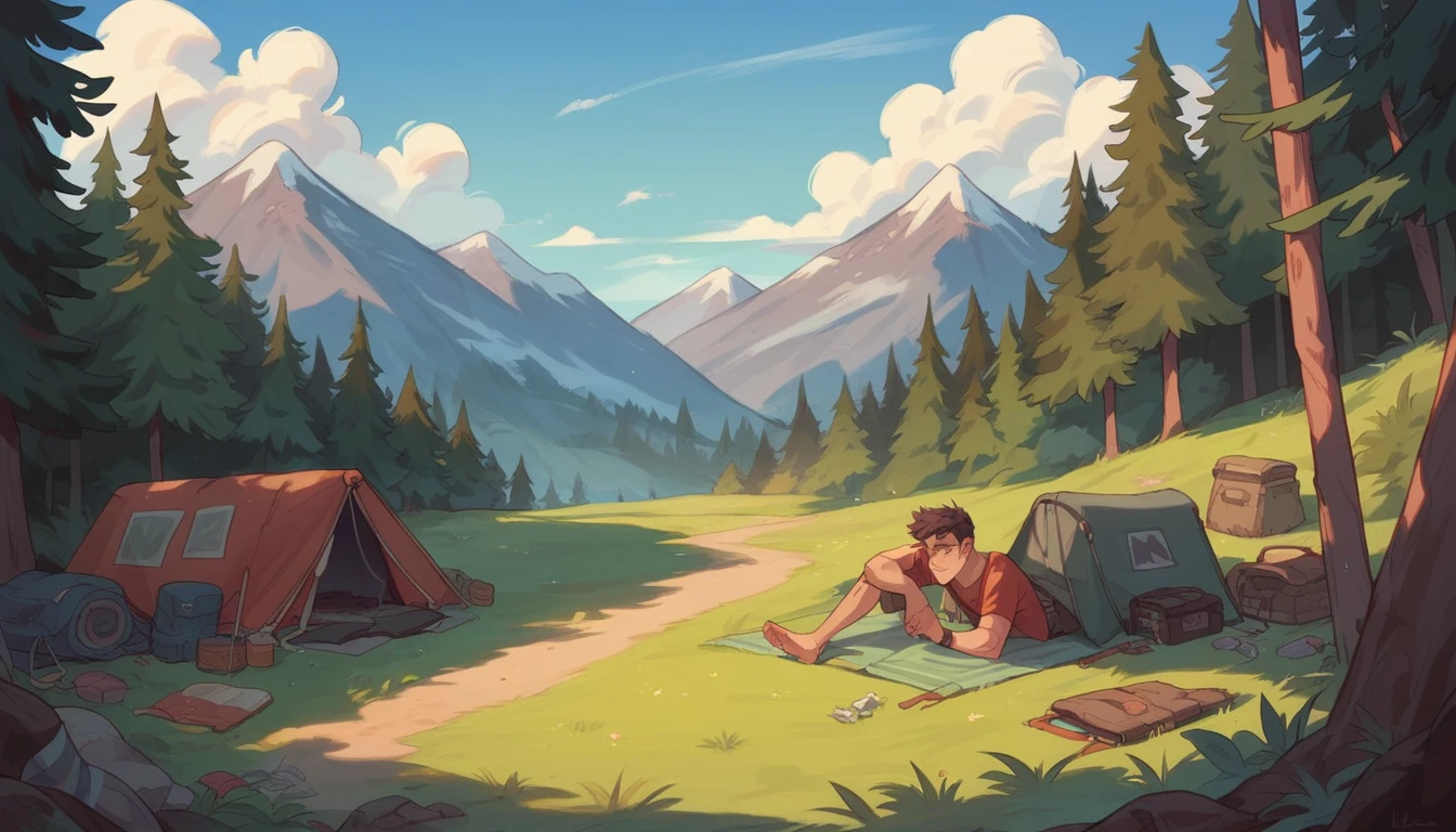 background,camp site,In the mountains