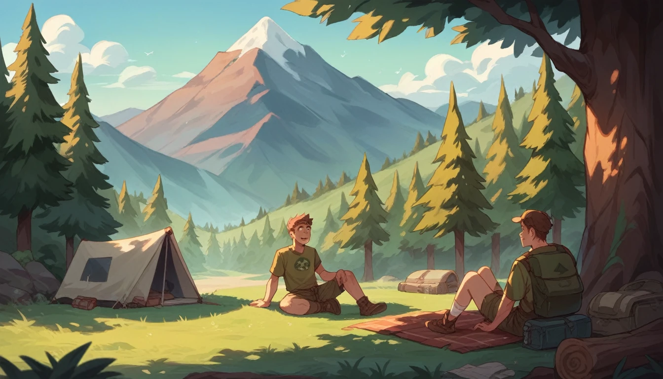 background,camp site,In the mountains