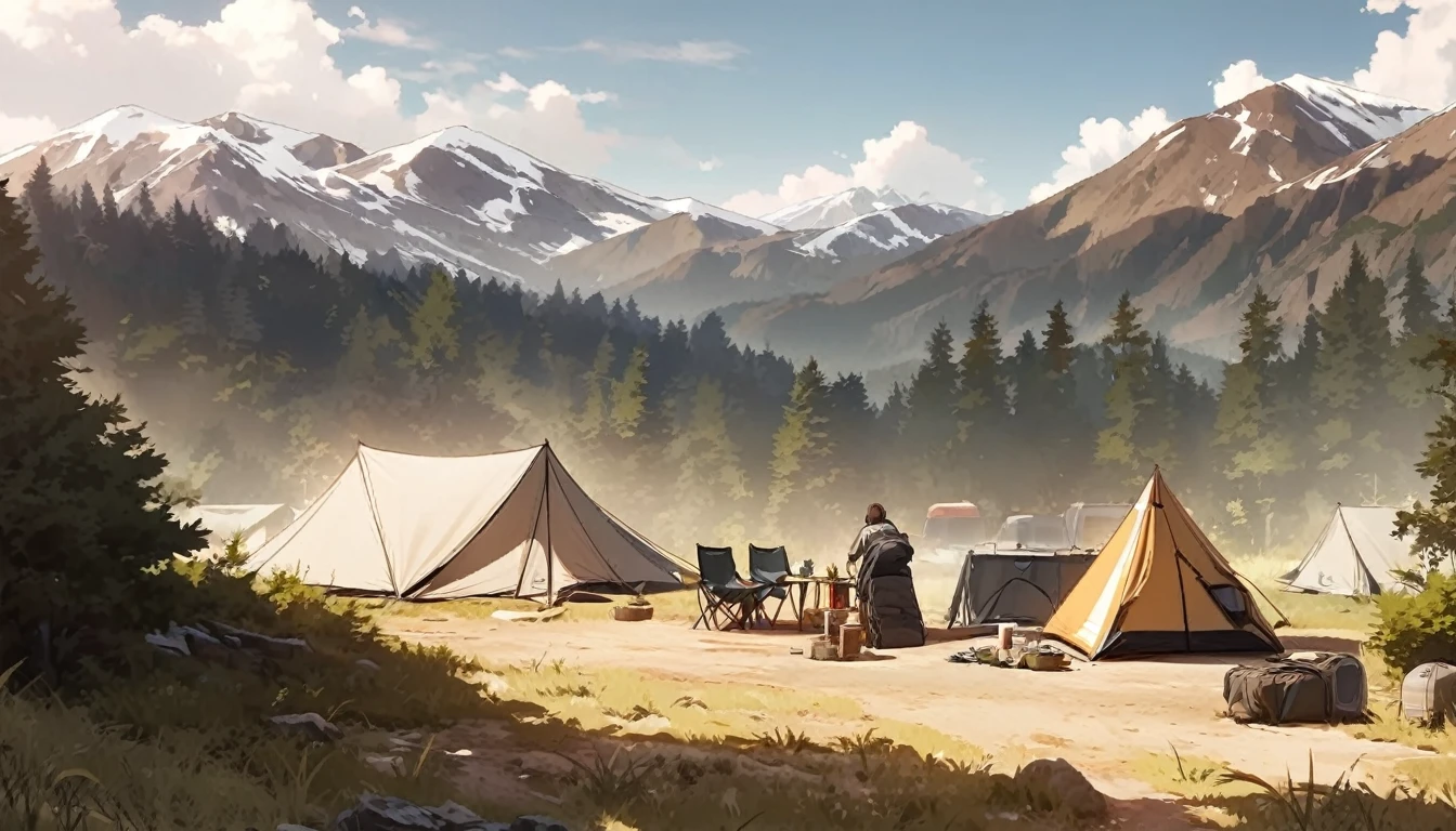background,camp site,In the mountains