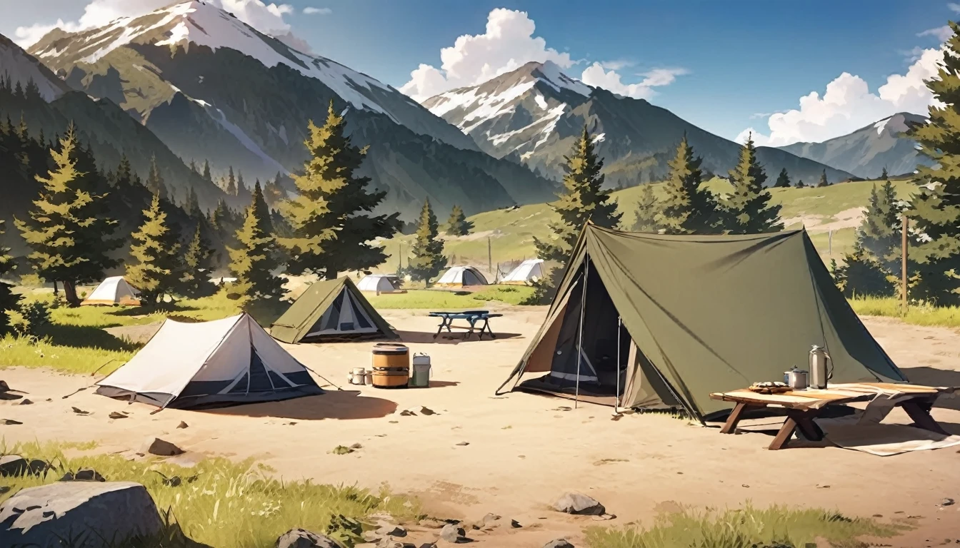 background,camp site,In the mountains