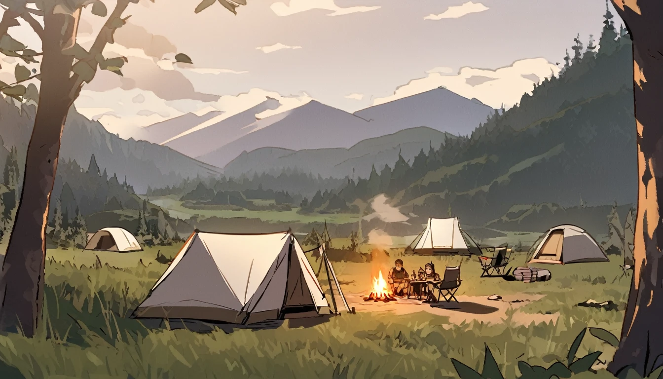 background,camp site,In the mountains