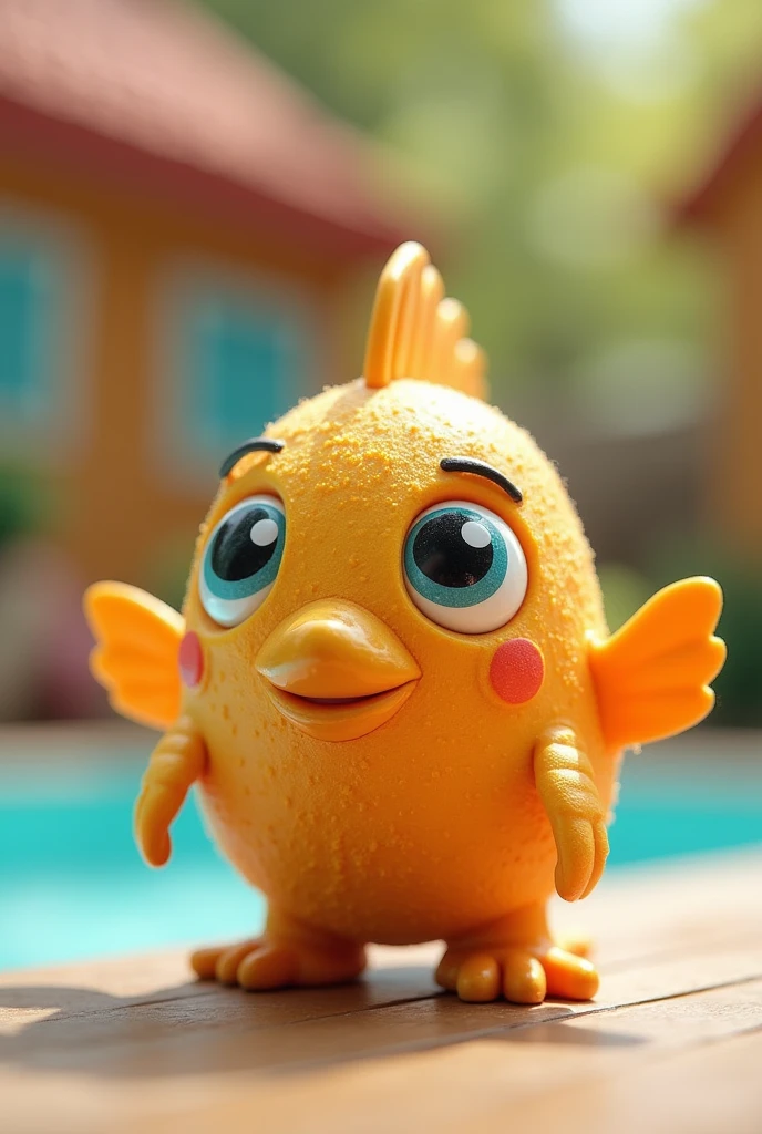 Fish-shaped toy made from dishwashing foam and rubber gloves