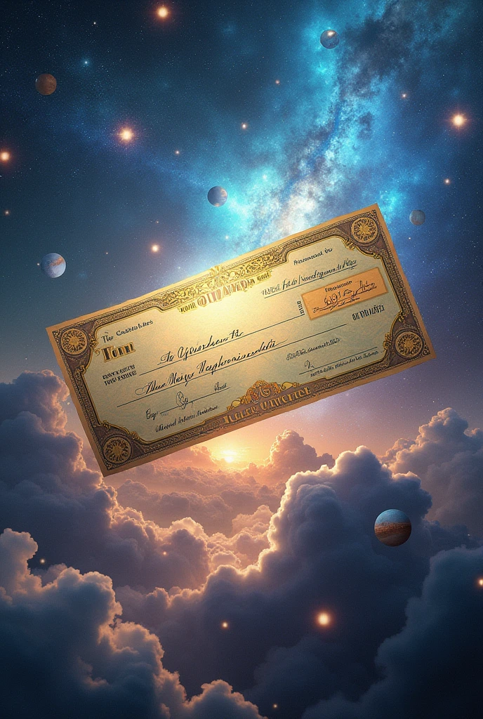 A check issued to MANIKEU NGAMENI HERMINE
On the 21 of August 2024, by the GRATITUDE BANK OF THE UNIVERSE signed by the universe