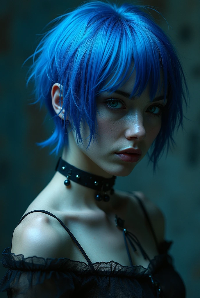O Poder do Sex Appeal, short blue hair, evil cold