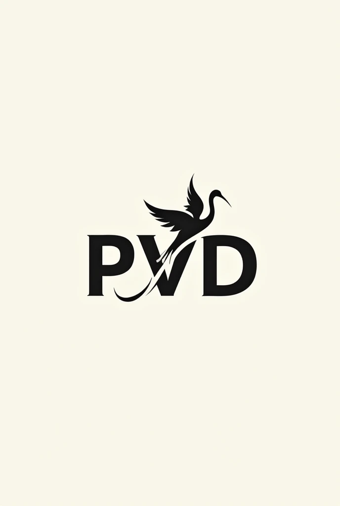 logo joining the letters pvd forming a tsuru