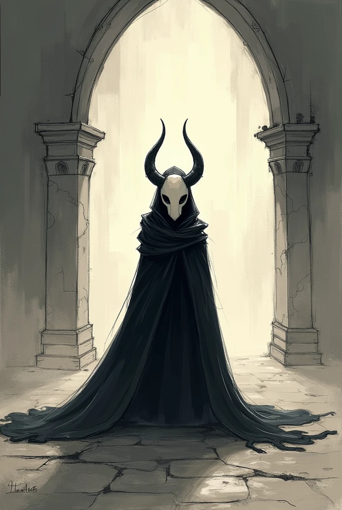Boceto de dibujo de hollow Knight