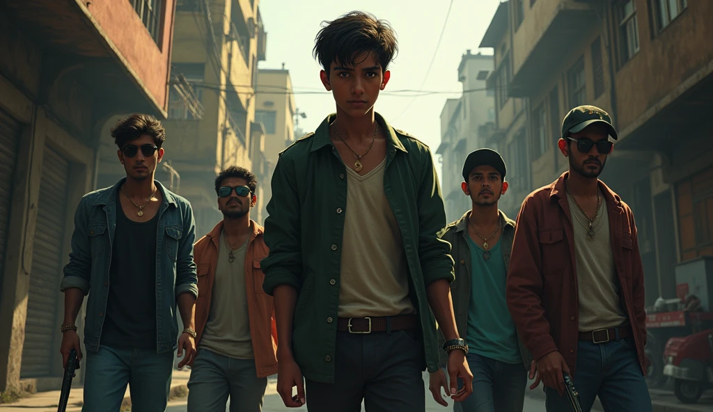 Make an anima in india that a younger work for a group of gangster in India.