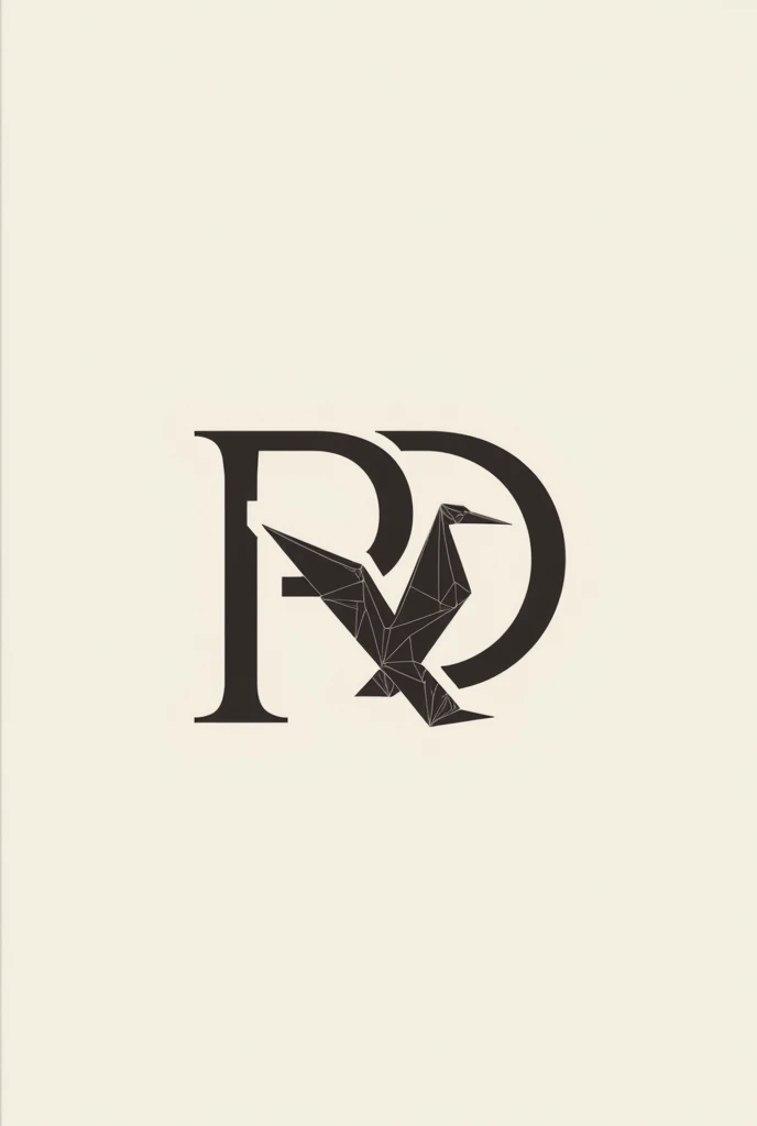 logo joining the letters pvd forming an origami animal