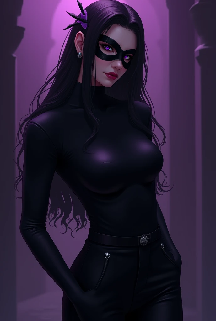 Denise Richards wearing a black latex dress, fully covered, (beautiful face:1.0), sadistic smile, glasses, (black hair:1.1), intricate, extreme detail, wild unkempt hair, cold lighting, dark, blue, purple, shiny, metallic, lipstick, (dominate pose:1.2), muscular, puffy lips, a dark blue forest, full moon,