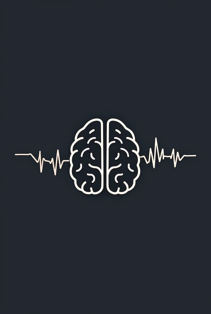 create a minimalist logo of a brain with electroencephalogram
