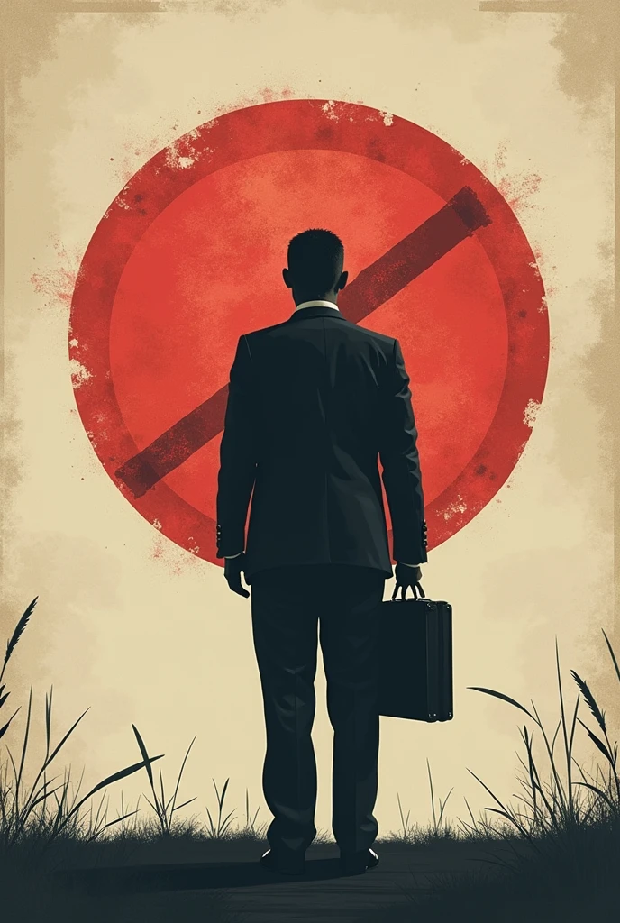 Impediment to carry out political activities: An image of an official with a prohibition symbol on a political poster.
Use of authority for purposes other than those of others: An image of an official with a prohibition symbol on a briefcase of money.
