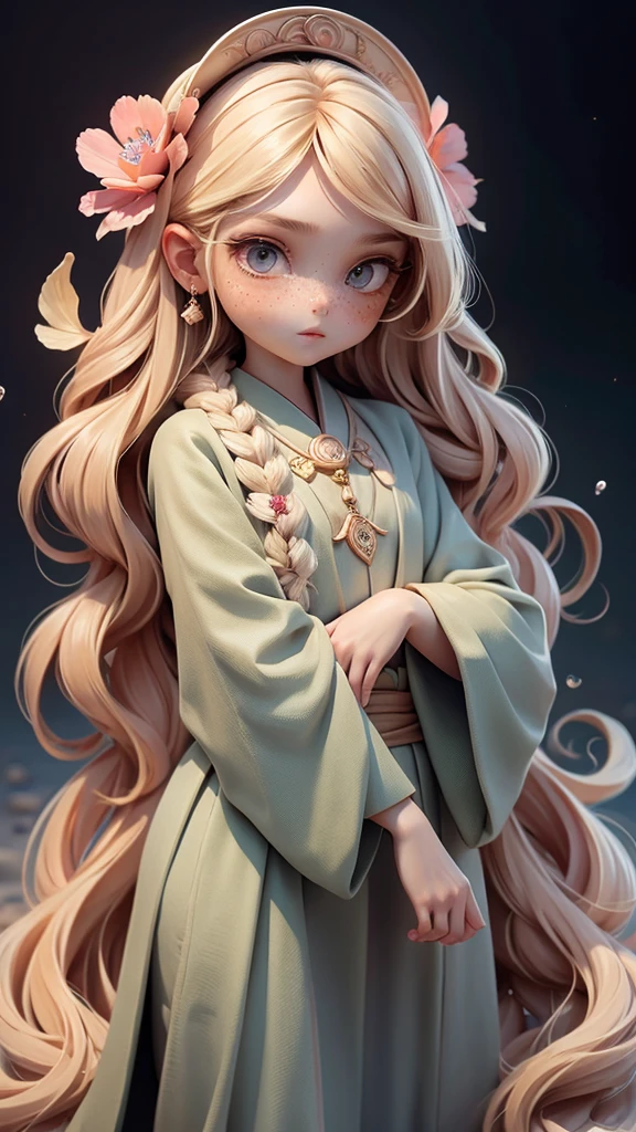 Young girl, effeminate face, witch, 1m57, very long light blond hair, freckles, large black eyes, brown skin, , Japanese , oriental, desert, marble castle, detailed face, detailed eyes, detailed hair, greenery, full body, desert greenery, desert plant, wind, magic wand, Arab city? realistic, photorealistic, photo-realistic:1. 37, 4k, ultra-detailed, extremely detailed, hyperrealistic, highly detailed, masterpiece:1.2, vibrant colors, natural lighting, cinematic, dramatic, fantastic, magical, surreal, ethereal, serene, tranquil, atmospheric, bubble, no clothes, man-fish, anemone, corals, school of fish, huge amount of fish,