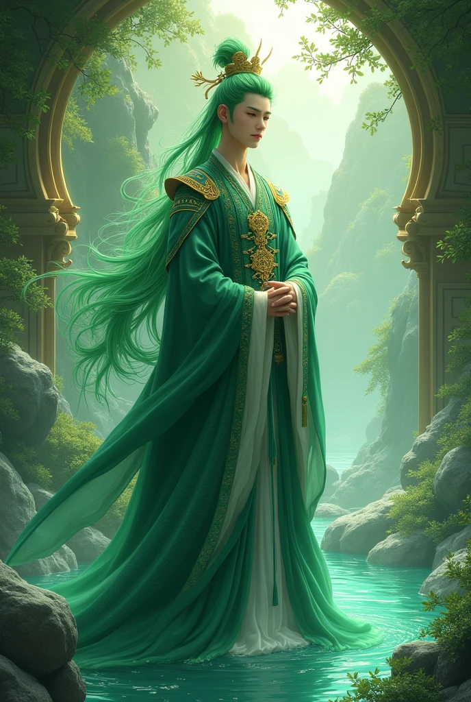 wang ling the daily life of the immortal king com cabelo verde 