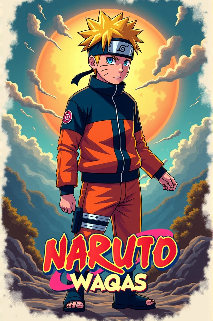 Naruto tshirt on write waqas