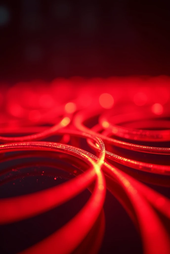 Red Fiber Optic Wires
