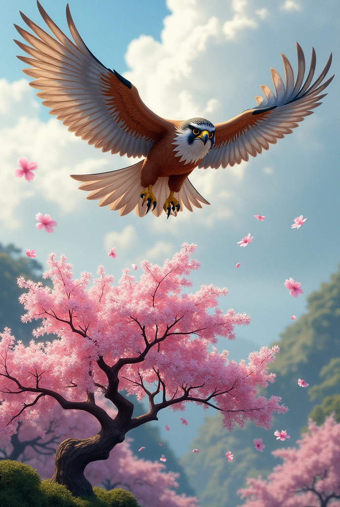 MAV in large above a sakura tree
