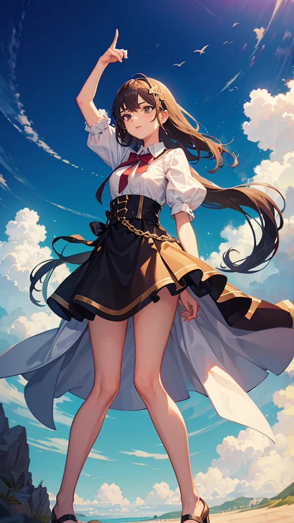((masterpiece,Highest quality)),((Perfect hands, Perfect Legs, Perfect Anatomy)), Kitasan Black umamusume, Horse's ears, short hair, Striped Hair, hair ornaments, Medium chest, Horse tail, alone, Laughing with your mouth open, Looking at the audience,