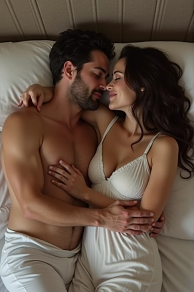 Man and Woman in bed having sex