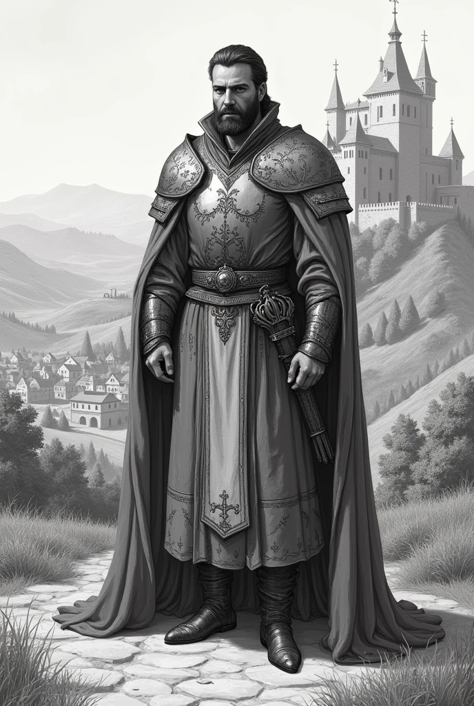 Make a picture of a feudal but make it easy to draw