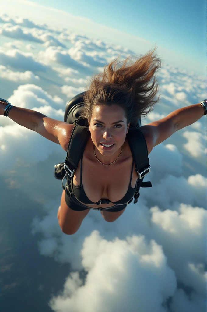 real life big hairy pubes　muscular fat sexy milf  sky diving