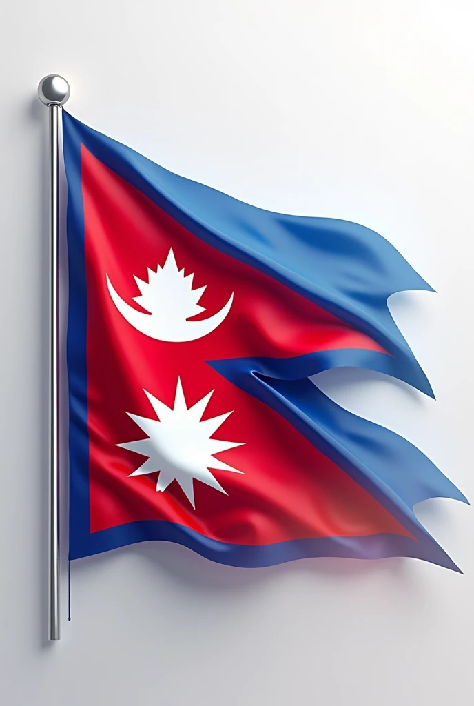 Nepali flag with volleyball gradient colour logo
