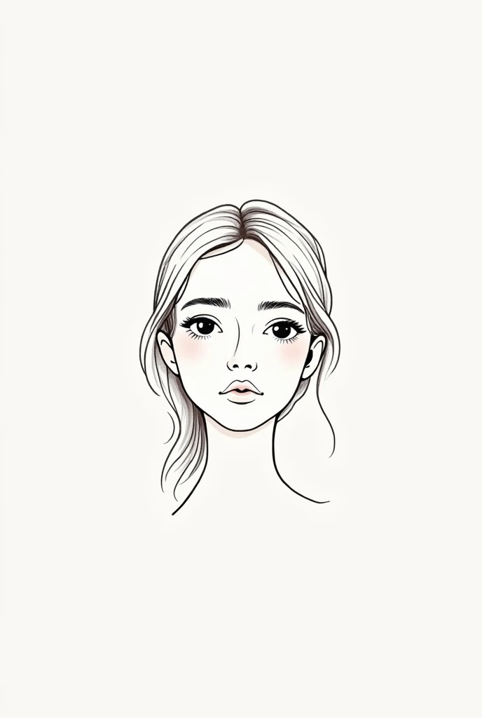 "Logo"FOR A COMPANY CALLED DERMATECH THAT SELLS SMART MIRRORS ,ESTE Logo DEBE DE SER LLAMATIVO .THAT HAS THE DRAWN FACE OF A GIRL BUT ONLY THE SKETCH ,RECUERDA QUE ES UN Logo NO UN DIBUJO
