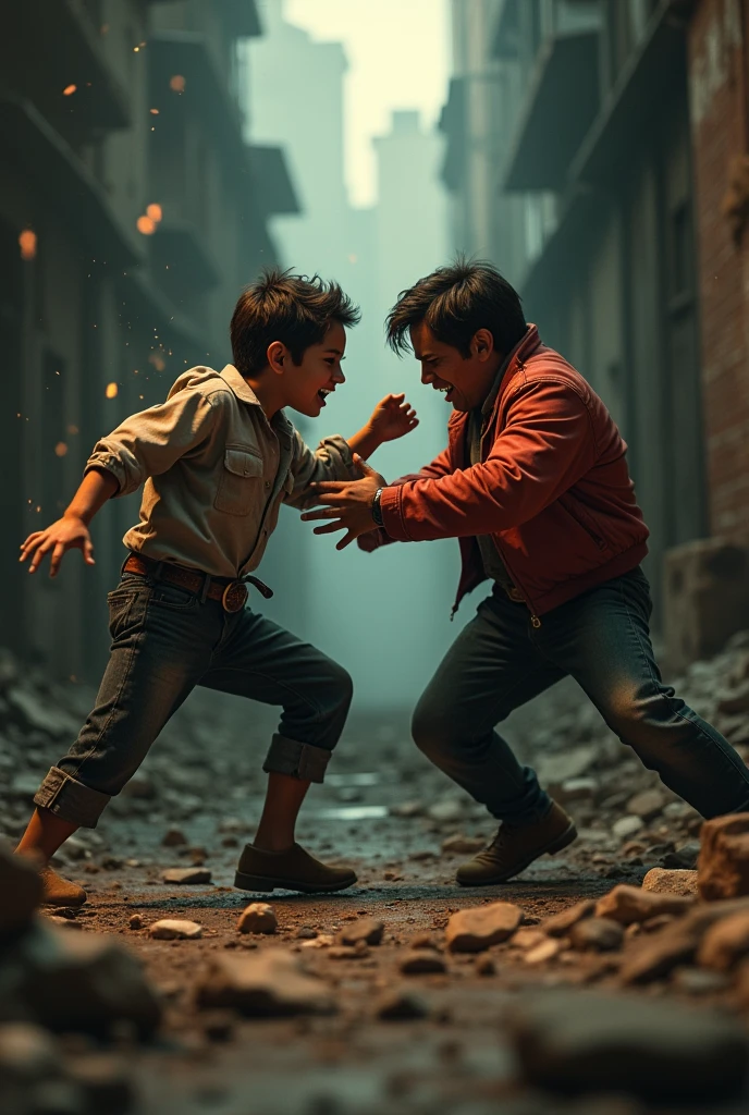 Chaves in a deadly fight against Chapolin , realisitic