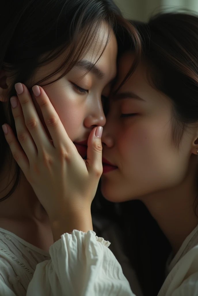 kissing on the cheek