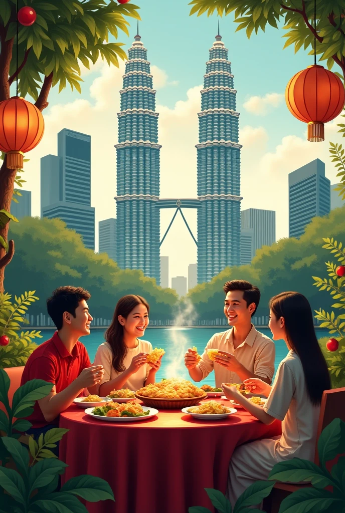 have a lemang holiday in front of KLCC 