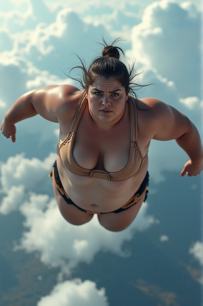 real life big hairy pubes　sumo woman muscular fat sexy milf  sky diving