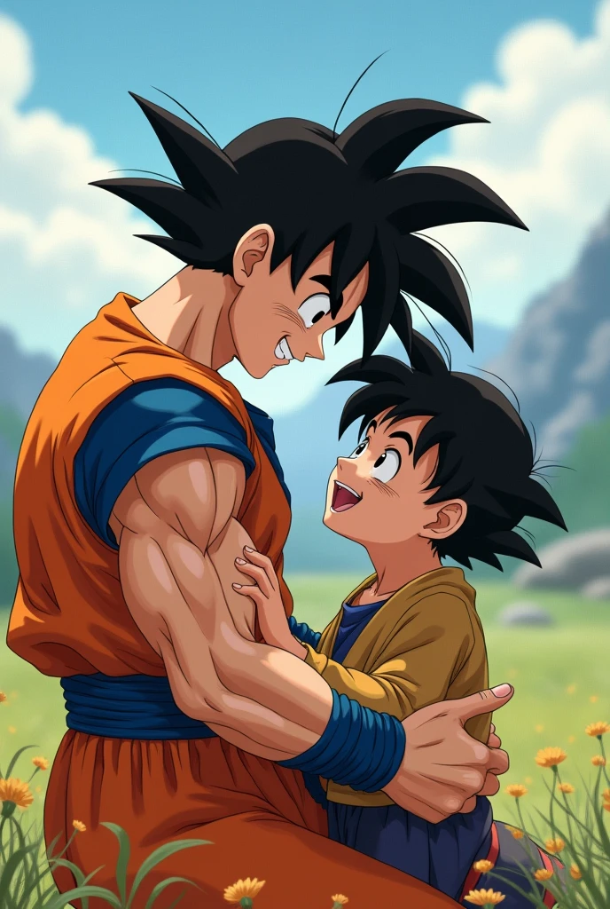 Goku being a good father