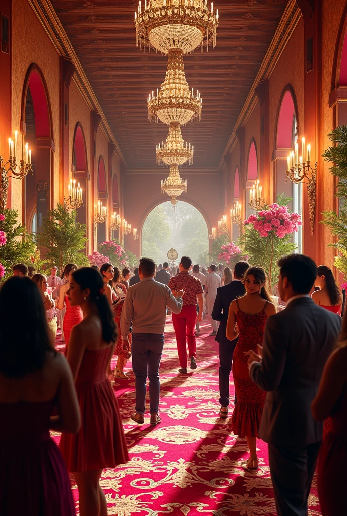 Luxury salon event with Peruvian culture decorated very colorfully