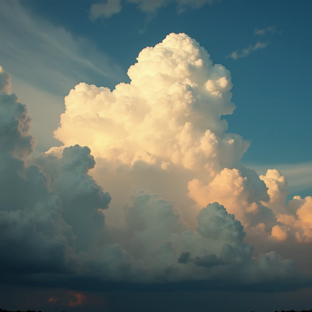 background。cumulonimbus。Summer sky。