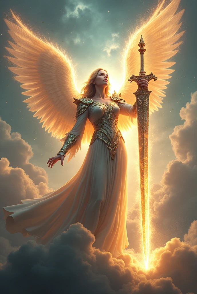 An archangel with a sword